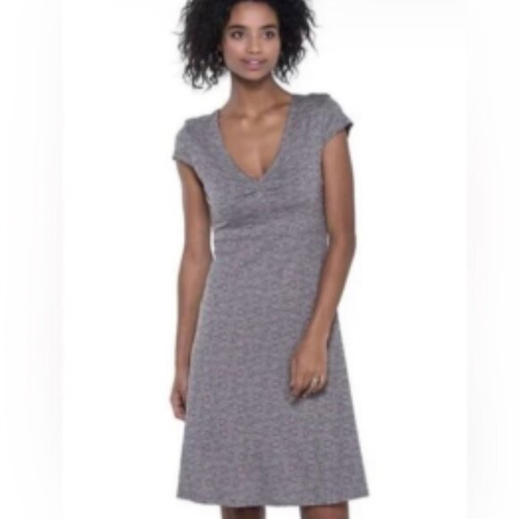 Toad&Co Dresses & Skirts - Toad & Co Rosemarie Dress in Cocoa Quinto Line Print Size Small